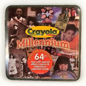 Crayola Millennium 64ct Crayon Tin 1999 Special Edition Sealed
